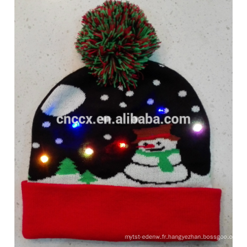 17PKCB001 2017 bonnet de noël avec lumières LED